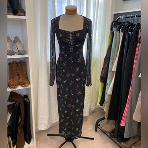 AFRM Black Floral Maxi Dress